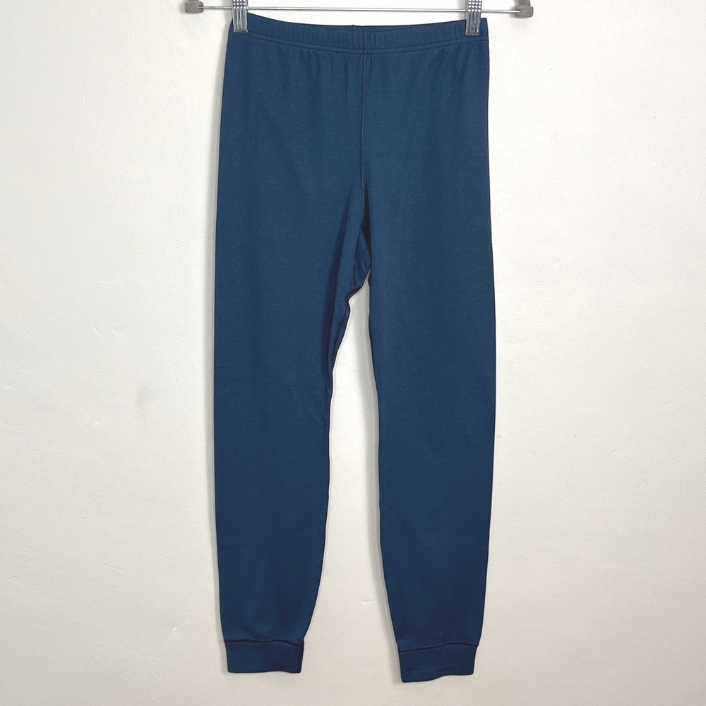 Patagonia Girls Capiline Baselayer Pants Teal L Elastic Waist Outdoor Camping